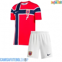 Camisa de time de futebol Noruega Alexander Sorloth #7 Replicas 1º Equipamento Infantil Mundo 2026 Manga Curta (+ Calças curtas)
